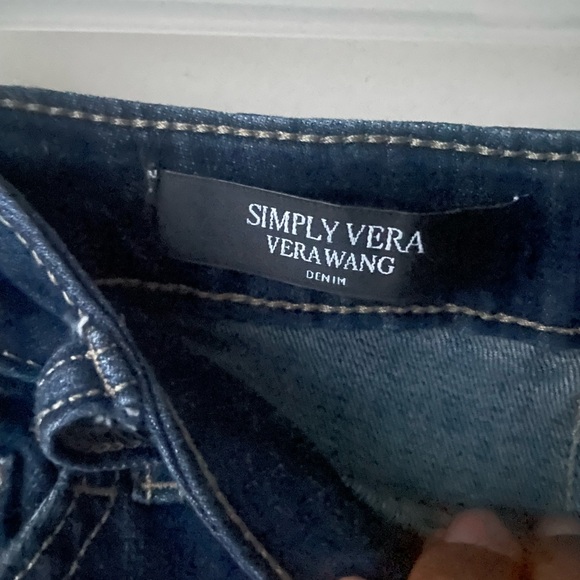 Simply Vera Vera Wang Dark Blue Ankle Jeans - Picture 2 of 7